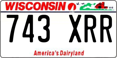 WI license plate 743XRR
