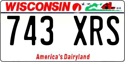 WI license plate 743XRS