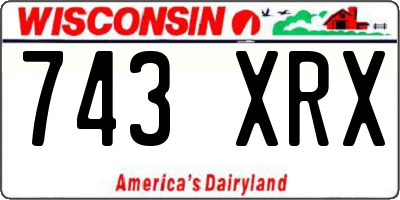 WI license plate 743XRX