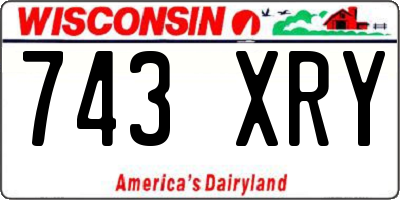 WI license plate 743XRY