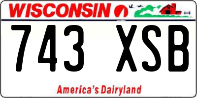 WI license plate 743XSB