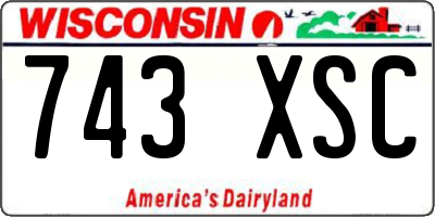 WI license plate 743XSC