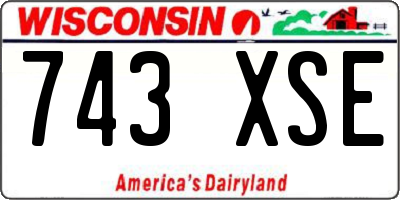 WI license plate 743XSE