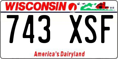 WI license plate 743XSF