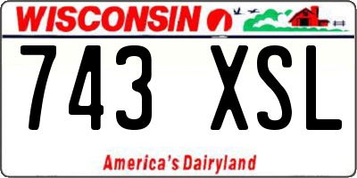 WI license plate 743XSL