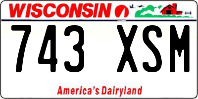 WI license plate 743XSM