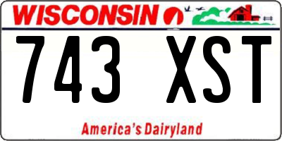 WI license plate 743XST