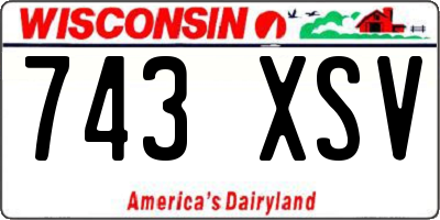 WI license plate 743XSV