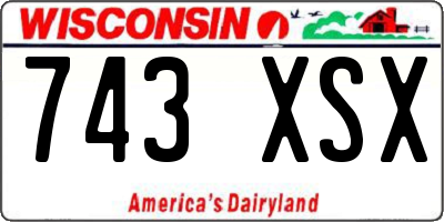 WI license plate 743XSX