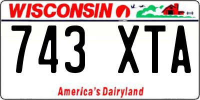 WI license plate 743XTA
