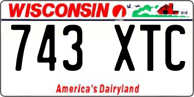 WI license plate 743XTC
