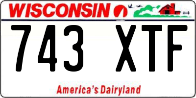 WI license plate 743XTF