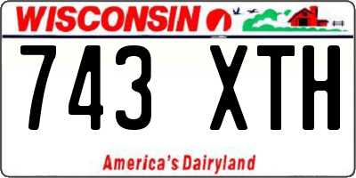 WI license plate 743XTH