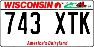 WI license plate 743XTK