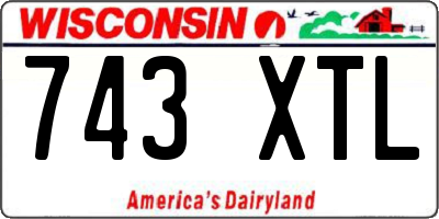 WI license plate 743XTL