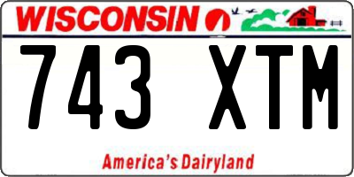 WI license plate 743XTM