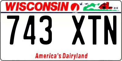 WI license plate 743XTN