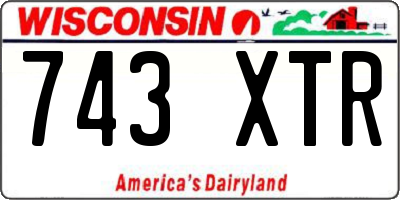 WI license plate 743XTR