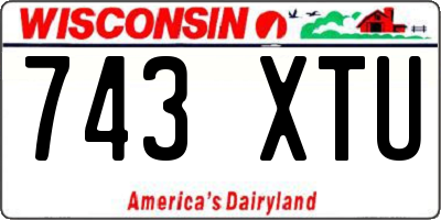 WI license plate 743XTU