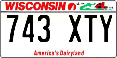 WI license plate 743XTY