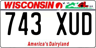 WI license plate 743XUD