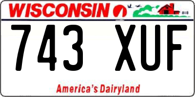 WI license plate 743XUF