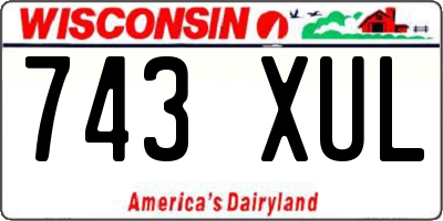 WI license plate 743XUL