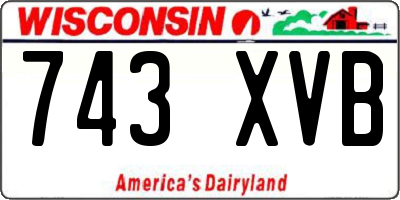WI license plate 743XVB