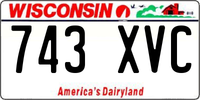 WI license plate 743XVC