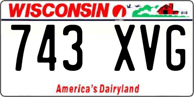 WI license plate 743XVG
