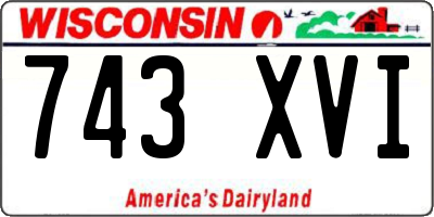 WI license plate 743XVI