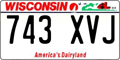 WI license plate 743XVJ