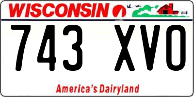 WI license plate 743XVO
