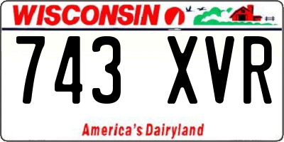 WI license plate 743XVR