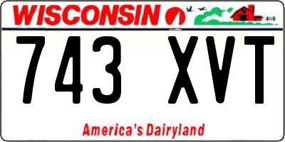 WI license plate 743XVT