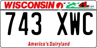 WI license plate 743XWC