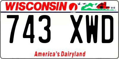 WI license plate 743XWD