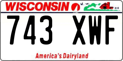 WI license plate 743XWF
