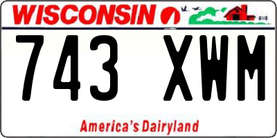 WI license plate 743XWM
