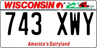 WI license plate 743XWY