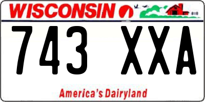 WI license plate 743XXA