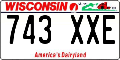 WI license plate 743XXE