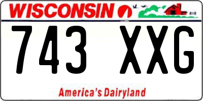 WI license plate 743XXG