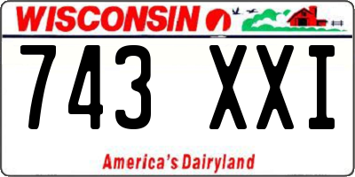 WI license plate 743XXI