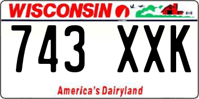 WI license plate 743XXK