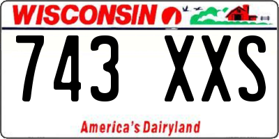 WI license plate 743XXS