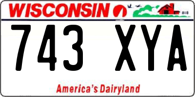 WI license plate 743XYA