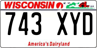 WI license plate 743XYD