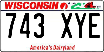 WI license plate 743XYE