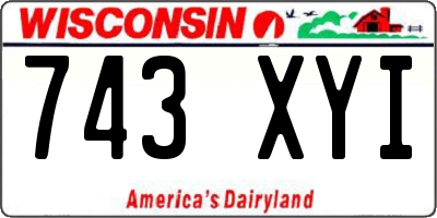 WI license plate 743XYI